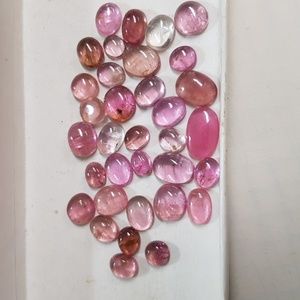 67ct baby gum pink tourmaline gemstone cabachon crystal lot